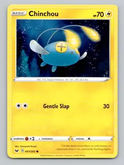 Chinchou (067) 067/202 Common SWSH01: Sword & Shield Base Set Pokemon - Image 1