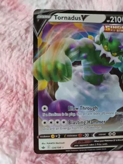 Pokemon Tornadus V 124/198 Swsh06: Sword & Shield - Chilling Reign Holo - Image 2