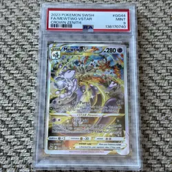 2023 Pokemon Mewtwo VSTAR Ultra Rare GG44/GG70 Crown Zenith Holo PSA 9 - Image 1