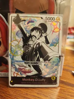 One Piece TCG Monkey D. Luffy ST29-001 Leader Alt Starter Deck Egghead Parallel - Image 1