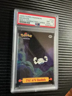 Geodude - PSA 8 - 1999 Topps Pokemon Series 1 Character Graded Cards *BTX - Image 1