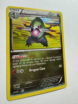 Pokemon Card Fraxure 14/20 Holo Rare Black White Dragon Vault Singles LP *BTX - Image 2