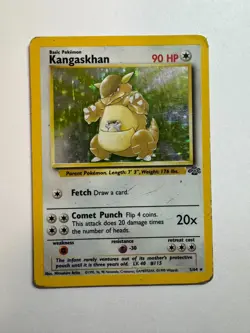Kangaskhan Jungle Holo Rare 5/64 Pokemon Card TCG WOTC - HP Heavy Play *BTX - Image 1