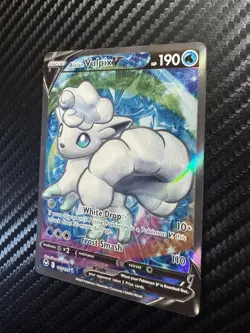 Alolan Vulpix v 173/195 Silver Tempest 2022 Pokemon Full Art Holo Card NM *BTX - Image 3