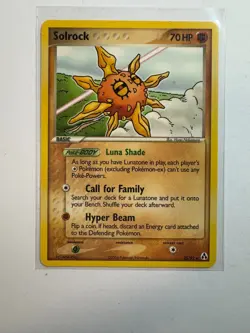 Solrock 25/92 Rare EX Legend Maker Pokemon Card - Image 1