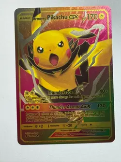 Pokemon Armored Pikachu GX RAINBOW DISPLAY Card MINT CONDITION - Image 1