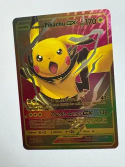 Pokemon Armored Pikachu GX RAINBOW DISPLAY Card MINT CONDITION - Image 2