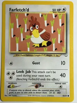 Farfetch'd Neo Revelation 43/64 LP-NM Pokemon card - Image 1