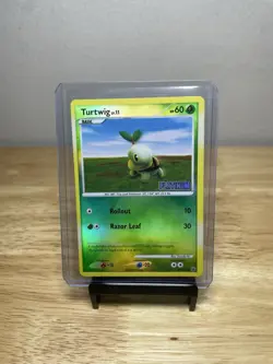 Turtwig 77/100 Common Reverse Holo Platinum Stamped 2008 Pokemon Card TCG 60 HP - Image 1
