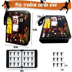 Basketball Card Binder, Trading Card Binder 9 Pocket with 50 Removable Sleeve... - Image 4