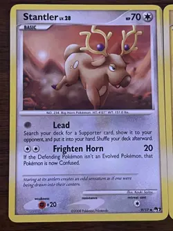 Pokemon TCG Pop Series 7 2 Card Lot Non-Holo Stantler Mareep LP-NM - Image 2