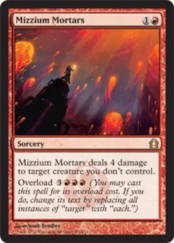 Mizzium Mortars - Foil Magic mtg Heavy Play, English Return To Ravnica x1 - Image 1