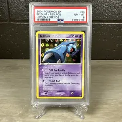 Pokemon Beldum EX Hidden Legends Reverse Holo #54 PSA 8 Near Mint - Mint - Image 1