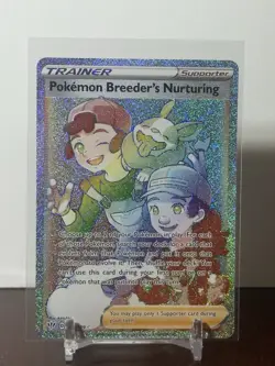 Pokemon Breeder's Nurturing (Secret) 195/189 Swsh03: Darkness Ablaze Holo - Image 1