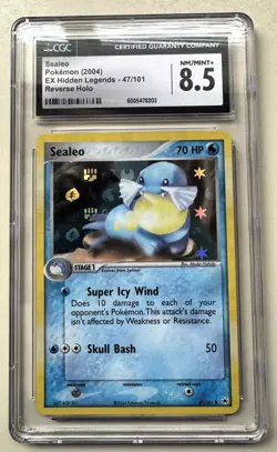 Graded CGC 8.5 - 2004 Pokemon Sealeo EX Hidden Legends Reverse Holo #47 - Image 1