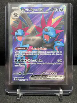 Hydreigon ex 161/086 Full Art Ultra Rare Holo Pokemon 2025 White Flare NM - Image 1
