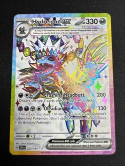 Pokemon TCG Hydreigon EX Surging Sparks Full Art Ultra Rare Holo Card 223/191 NM - Image 1