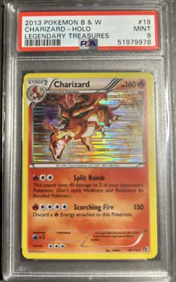 2013 Pokemon Charizard Legendary Treasures Holo #19 PSA 9 MINT - Image 1