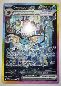 Pokemon Vaporeon ex Tera Holo 149/131 2 Cards English PRE EN Standard TCG - Image 2