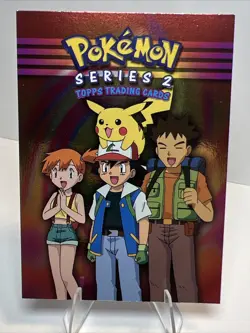 LP Pokemon Tv Animation Edition Series 2 Checklist Holofoil Blue Logo 2000 Topps - Image 1