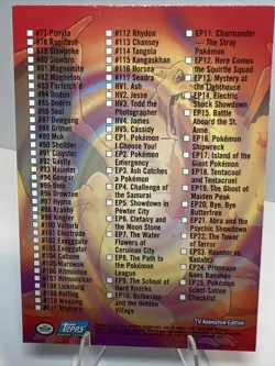 LP Pokemon Tv Animation Edition Series 2 Checklist Holofoil Blue Logo 2000 Topps - Image 2