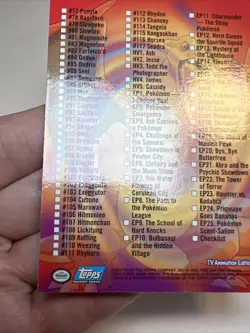 LP Pokemon Tv Animation Edition Series 2 Checklist Holofoil Blue Logo 2000 Topps - Image 3