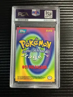 Bulbasaur FOIL PSA 8 - 1999 TOPPS POKEMON THE MOVIE EDT FOIL Graded*BTX - Image 2