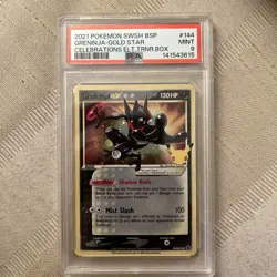 PSA 9 Greninja Gold Star Promo SWSH144 Pokemon Celebrations ETB - Image 1