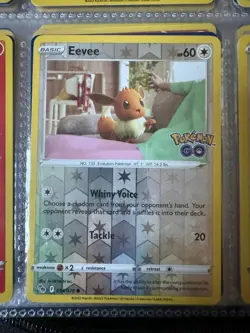 MINT Reverse Holo Eevee 054/078 Common Pokemon GO Pokemon TCG - Image 1
