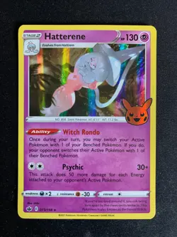 MINT/NM HOLO Hatterene RARE - HALLOWEEN TRICK OR TRADE - Pokemon TCG #073/198 - Image 3