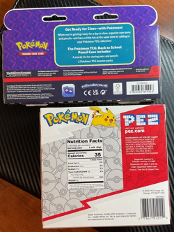 LOT OF 2 Pokemon SEALED 2024 CHARIZARD Pencil Tin AND Pikachu & Pokeball Pez - Image 2