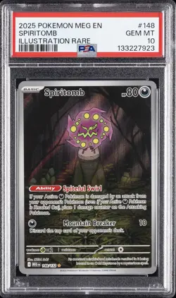 2025 POKEMON MEG EN-MEGA EVOLUTION ILLUSTRATION RARE #148 SPIRITOMB PSA 10 - Image 1
