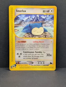 Snorlax 100/144 Skyridge Regular Non-Holo Rare Pokemon TCG Nintendo LP - Image 1