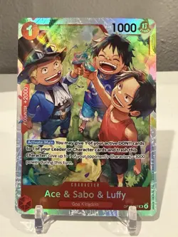 One Piece Ace & Sabo & Luffy OP13-007 Carrying On His Will English - Image 1