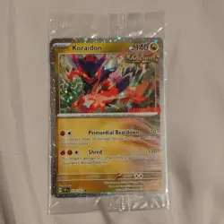 Pokemon Koraidon 119/162 SV05 Temporal Forces Holo Stamped Promo GameStop Card - Image 1