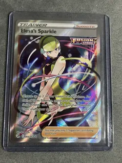 Pokemon TCG Elesa's Sparkle Fusion Strike Holo Card 260/264 Full Art Ultra Rare - Image 1
