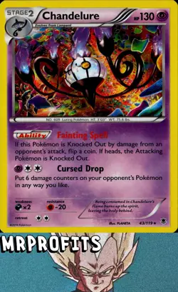 Chandelure 43/119 Reverse Holo - XY Phantom Forces - Pokemon TCG Card LP/NM ✅ - Image 1