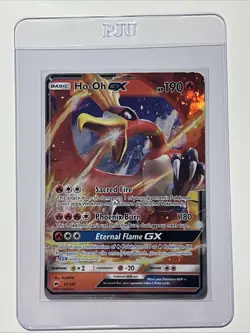 Pokemon TCG Ho-Oh GX Burning Shadows Holo Ultra Rare Card 21/147 - Image 1