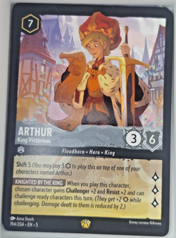 Lorcana Arthur King Victorious #194 Card Game TCG CCG Disney Camelot - Image 1