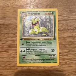 Pokemon TCG Victreebel Jungle Holo Card 14/64 1st Edition Rare - Image 1