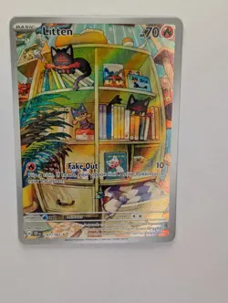Litten - 167/162 - Pokemon Temporal Forces Illustration Rare Card NM - Image 1