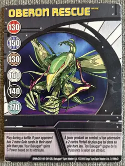 Bakugan Battle Brawlers Oberon Rescue 🔵 Blue Ability Card McD Promo 3/18 - Image 2