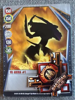 Bakugan Gundalian Invaders VR Arena #1 🥈 Silver Gate Card 1/48a Ser# Leefram - Image 2