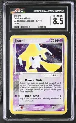 CGC 8.5 Jirachi 8/101 Holo EX Hidden Legends Pokemon Card - Image 1