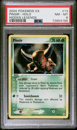Pokemon Card Pinsir 13/101 Holo EX Hidden Legends PSA 8 NM-MT - Image 1