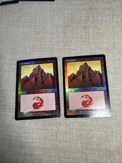 X2 Mountain (343) FOIL Mercadian Masques Basic Land MAGIC CARD LP - Image 1