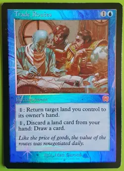 TRADE ROUTES - FOIL Mercadian Masques, Enchantment, Rare, MTG - Image 1