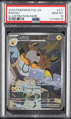 2023 POKEMON PAL EN-PALDEA EVOLVED ILLUSTRATION RARE #211 RAICHU PSA 10 - Image 1