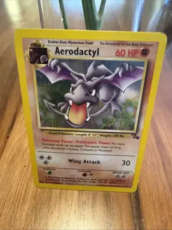 Aerodactyl Holo Fossil Rare 1/62 Pokemon Card 1999 - Image 1