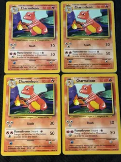 5 x Charmeleon 24/102 - Pokemon Base Set Unlimited LP-MP - Image 1
